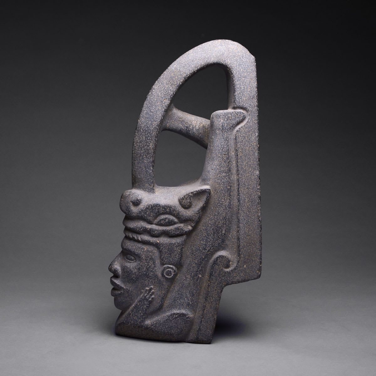 Veracruz Stone Hacha in the Form of an Acrobat, 200 AD to 600 AD