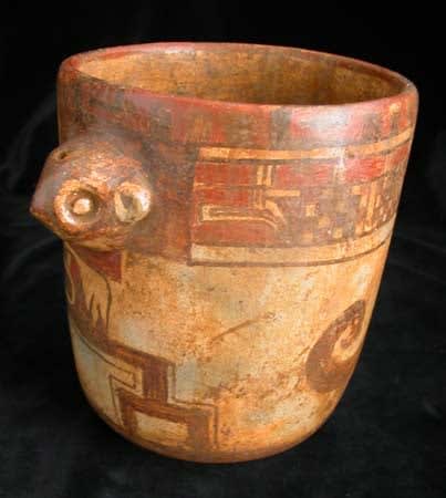 Polychrome Terracotta Vessel Depicting a Monkey, 500 CE - 1000 CE