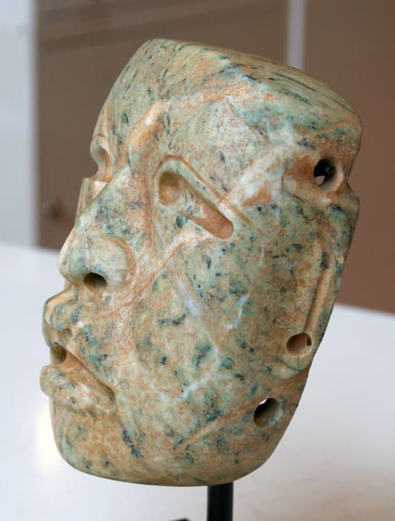 Olmec Jade Maskette, 900 BCE - 600 BCE
