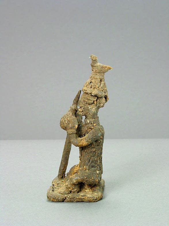 Yoruba Metal Alloy Ogboni Sculpture of a Man, 1200 CE - 1600 CE