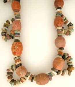 Limestone And Faience Bead Necklace, 3300 BCE - 1300 BCE