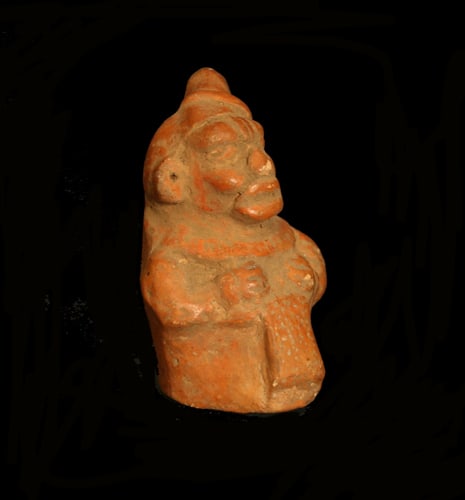 Mayan Terracotta Figure of a Shaman, 300 CE - 600 CE