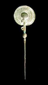Luristan Bronze Disc Pin, 900 BCE - 700 CE