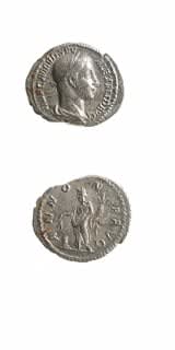 Silver Denarius of Emperor Severus Alexander, 222 CE - 228 CE