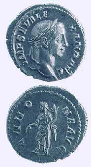 Silver Denarius of Emperor Severus Alexander, 228 CE - 231 CE