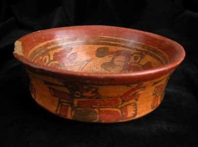 Copador Style Mayan Polychrome Bowl, 300 CE - 900 CE