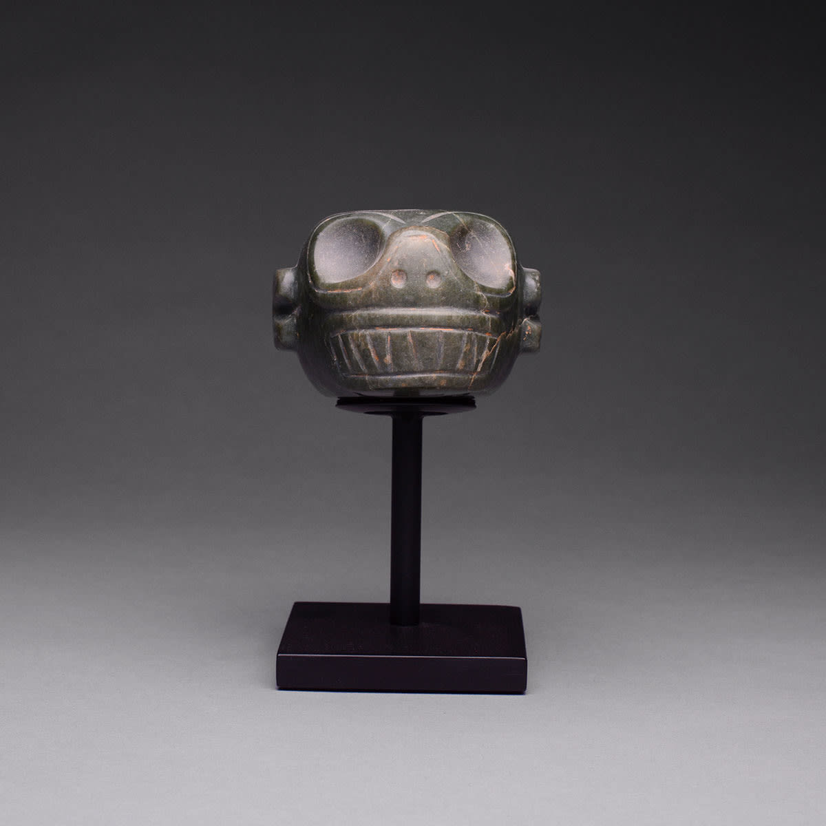 Guanacaste-Nicoya Jade Mace Head in the Form of a Monkey Head, 1 CE - 500 CE