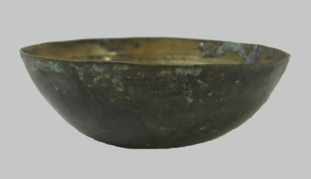 Sassanid Bronze Bowl with an Incised Bird, 200 CE - 600 CE