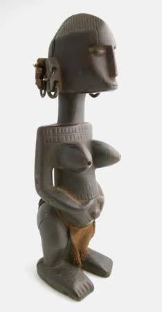 Malinke Wooden Sculpture of a Woman, 19th Century CE - 20th Century CE