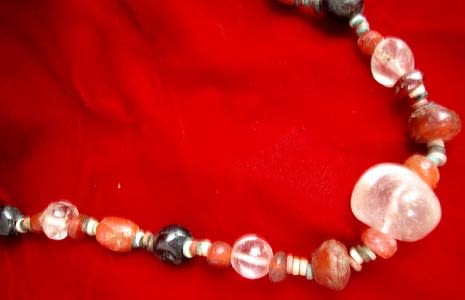 Carnelian, Rock Crystal, Garnet and Faience Beads, 3300 BCE - 300 CE