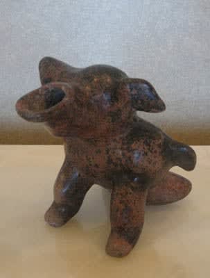 Colima Terracotta Reclinatorio, 300 BCE - 300 CE