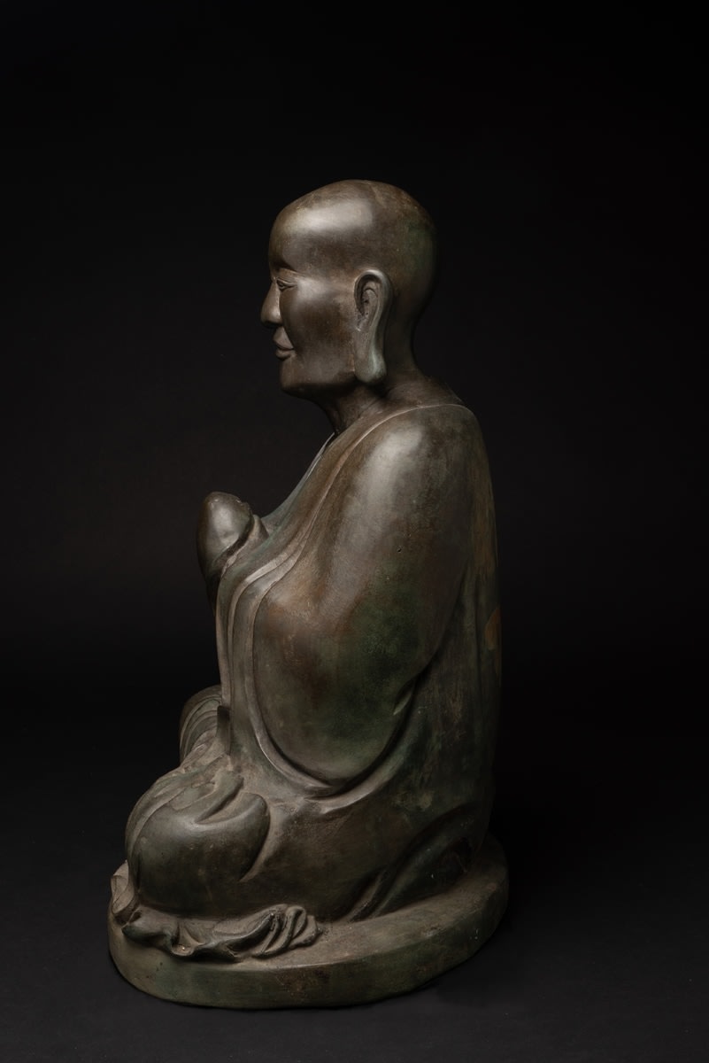 Vietnamese Bronze Seated Arhat, 18th Century CE