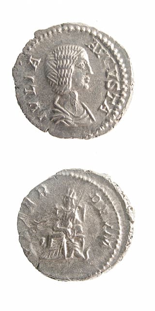 Silver Denarius of Empress Julia Domna, 196 CE - 211 CE