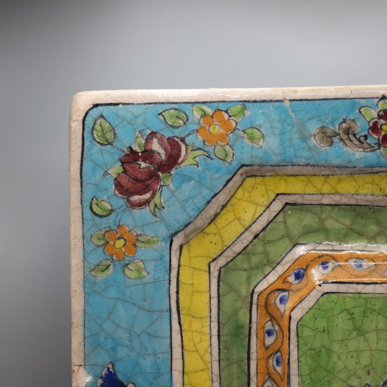 Qajar Glazed Tile With Female Figure, 18th to 19th Century CE