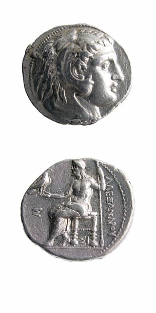 Macedonian Silver Tetradrachm of Alexander the Great, 333 BCE - 305 CE