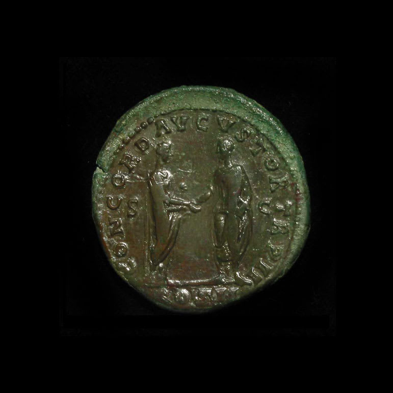 Bronze Sestertius of Emperor Lucius Vervs, 161 CE - 180 CE