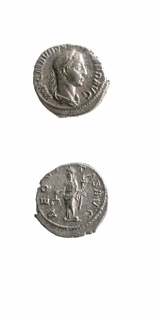 Silver Denarius of Emperor Severus Alexander, 222 CE - 228 CE