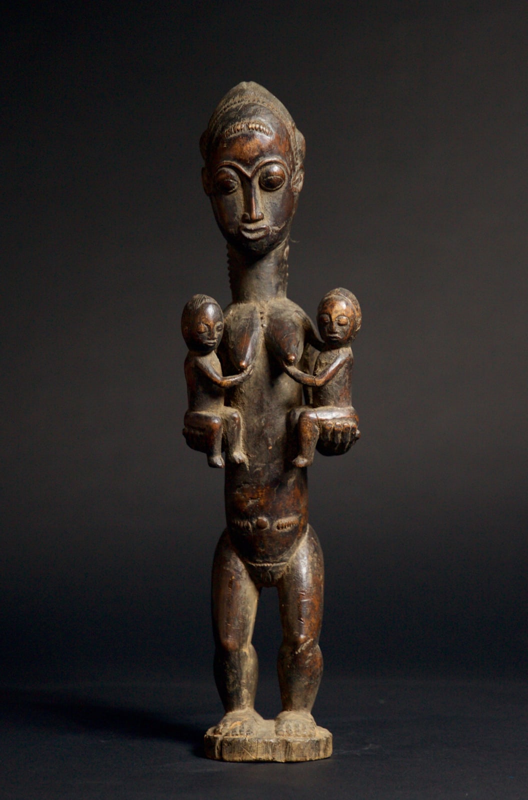 Baule Figure of a Woman and Children, 19th - 20th century