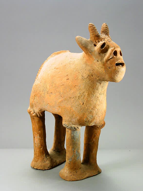 African Art / Dakakari Terracotta Sculpture of a Goat, 18th Century CE - 20th Century CE