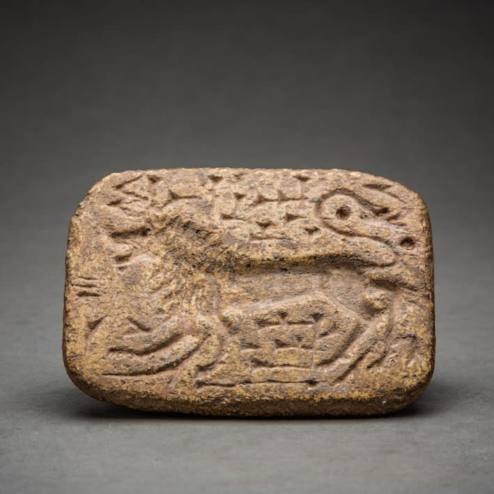 Sumerian Stone Seal of a Recumbent Lion, 2500 BCE - 1500 BCE