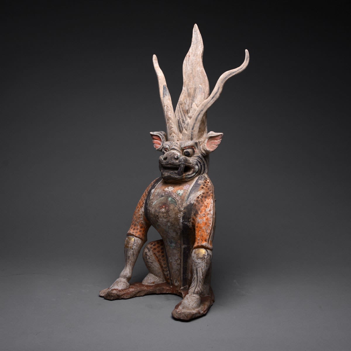 Tang Gilt Sculpture of a Spirit Guardian, 618 CE - 906 CE