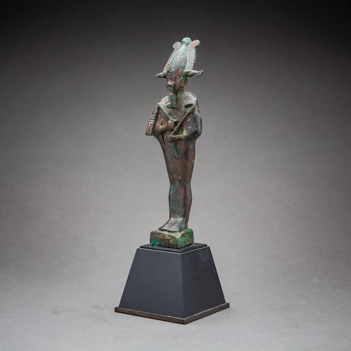 Egyptian Bronze Sculpture of Osiris, 664 BCE - 525 BCE