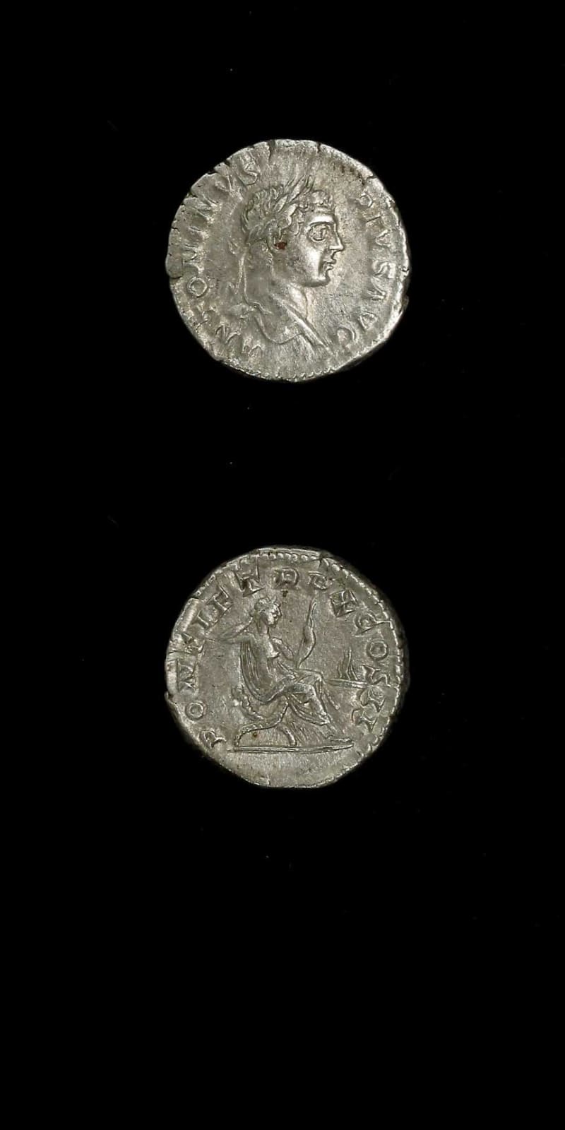 Silver Denarius of Emperor Caracalla, 200 CE - 210 CE