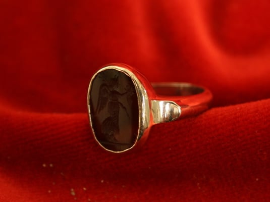 Roman Carnelian Intaglio the Goddess Victory, 100 CE - 300 CE