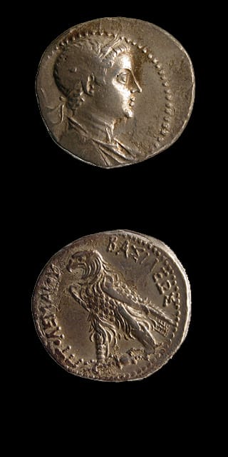 Silver Coin of Ptolemy V Epiphanes, 205 BCE - 185 CE