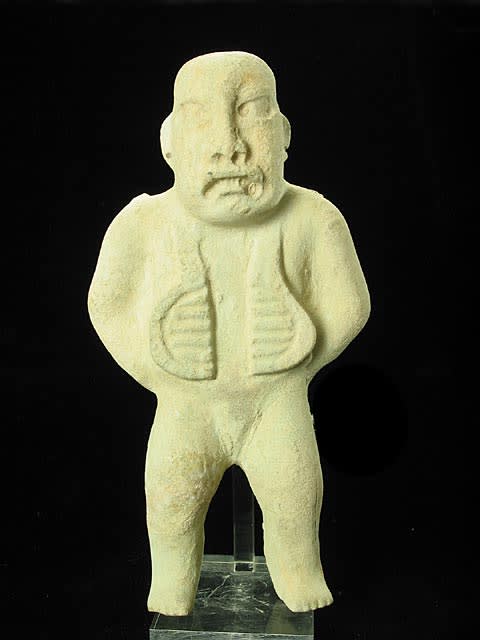 Olmec Stone Sculpture of a Man Carrying a Child on His Back, 900 BCE - 450 CE