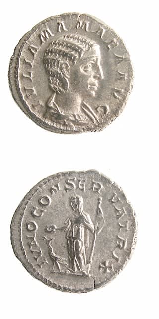Silver Denarius of Julia Mamaea, 222 CE - 235 CE