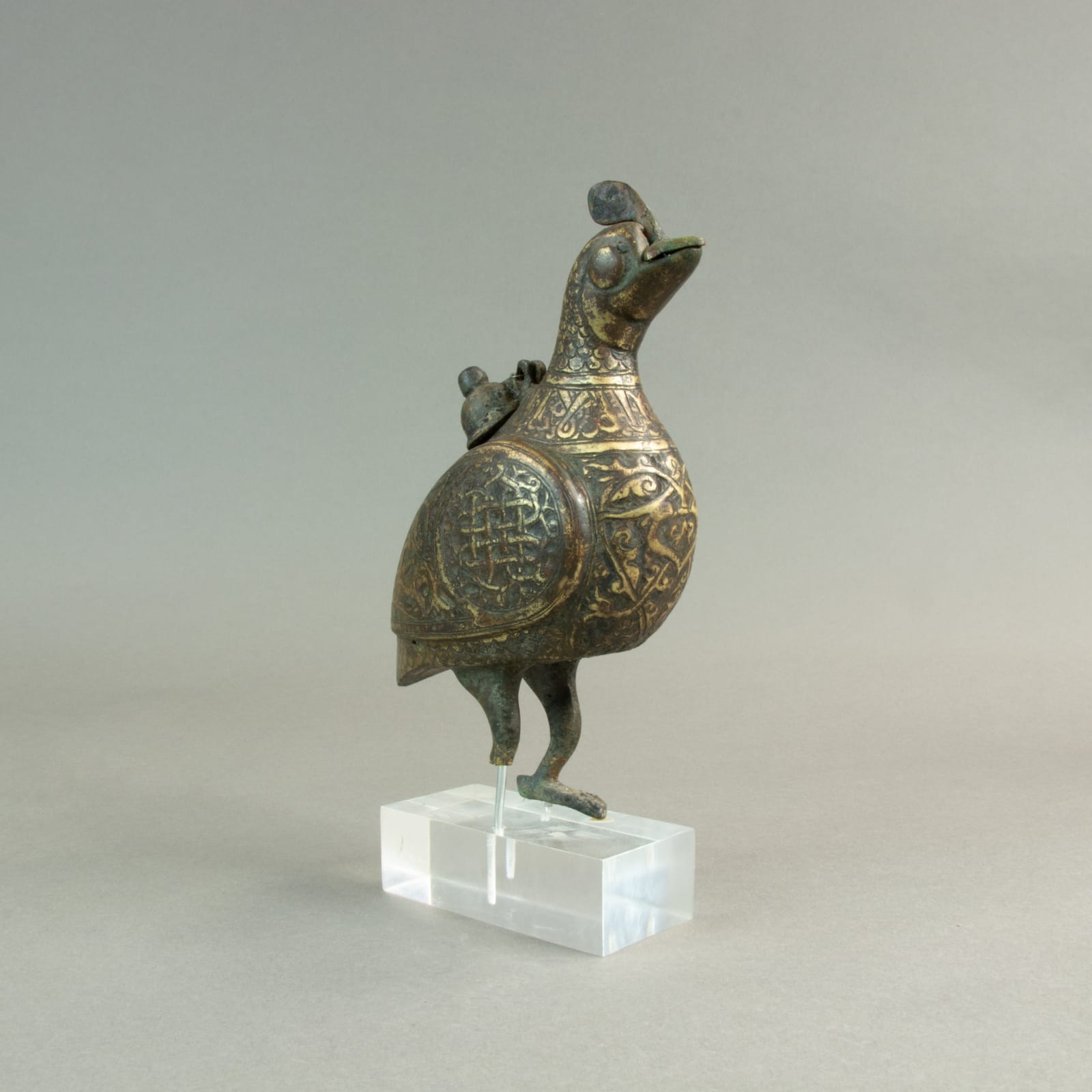 Seljuk Bronze Oil Lamp in the Shape of a Bird, 11th to 12th century CE