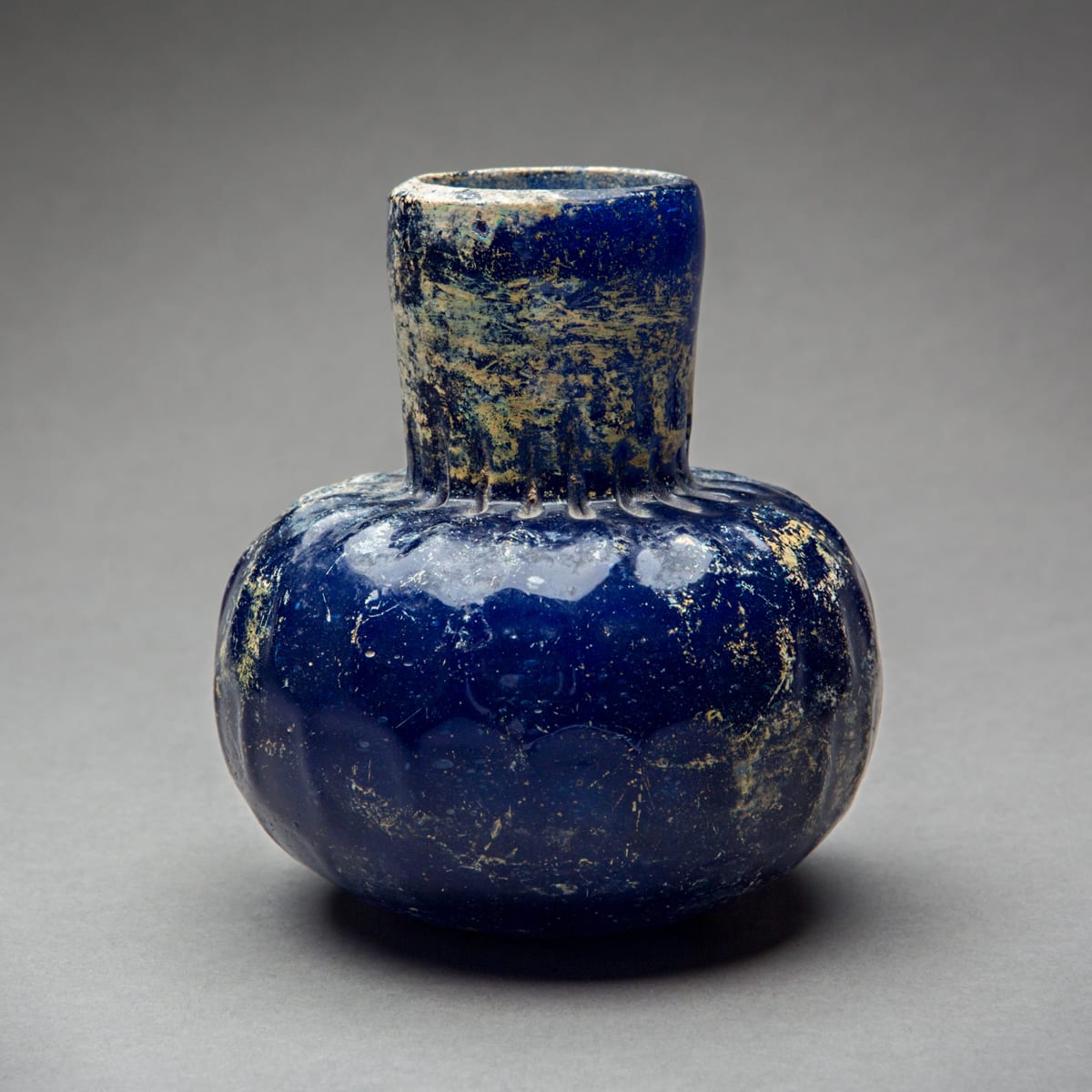 Islamic Blue Glass Vessel, 700 CE - 900 CE