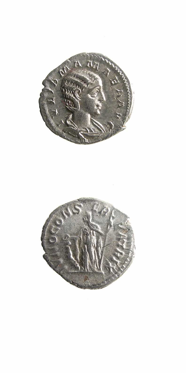 Silver Denarius of Julia Mamaea, 222 CE - 235 CE