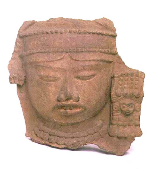 Pre-Columbian Art / Terracotta Head, 600 CE - 900 CE