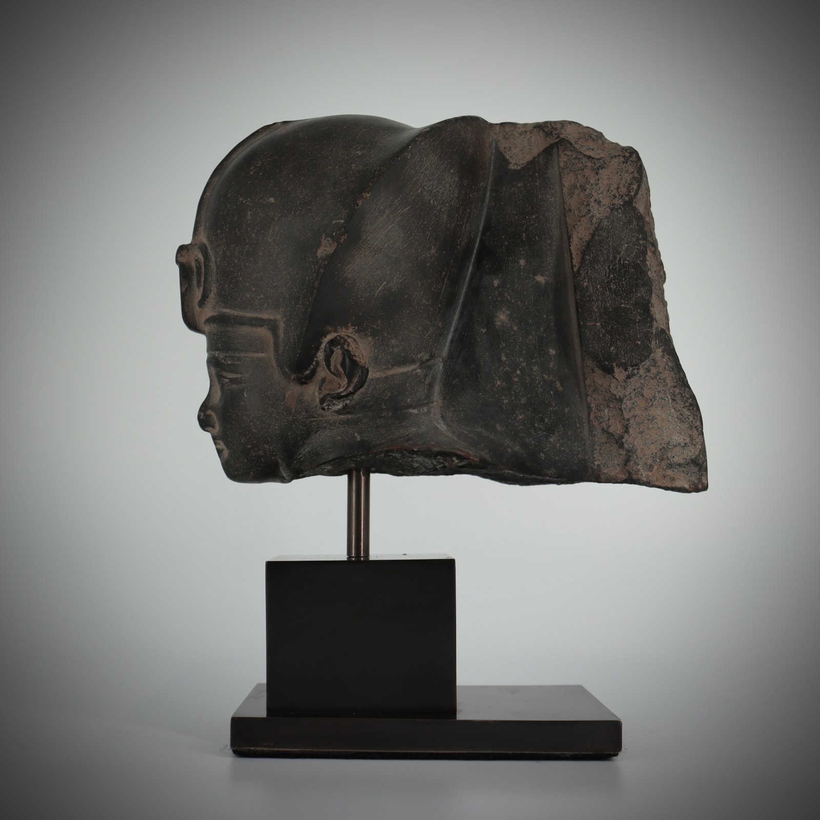 18th Dynasty Head of a Pharaoh, possibly Amenhotep III, wearing the blue crown, c. 14th century BCE