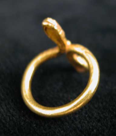 Greco-Roman Gold Ring in the Form of Two Serpents, 200 CE - 300 CE
