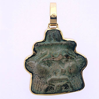 Egyptian Amulet Depicting The Dwarf God Bes, 600 BCE - 500 CE
