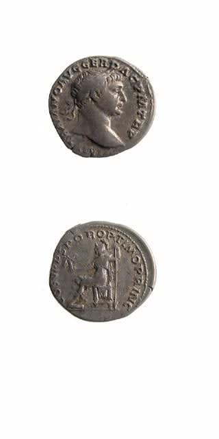 Silver Denarius of Emperor Trajan, 98 CE - 117 CE