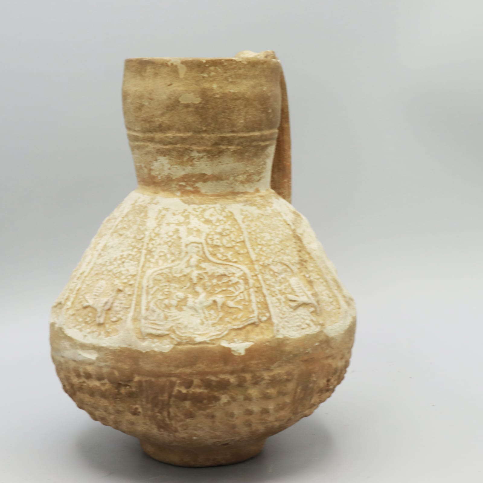 Umayyad or Abbasid Unglazed Strainer Jug, Seventh to Ninth Century AD