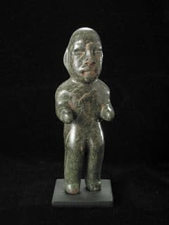 Olmec Stone Sculpture of a Man Carrying a Child on His Back, 900 BCE - 500 CE