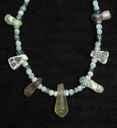 Antique Glass Bead Necklace, 100 BCE - 600 CE