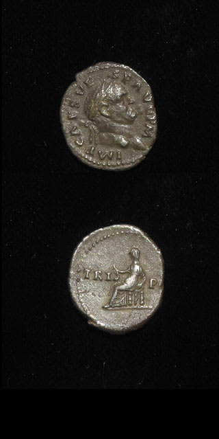 Silver Denarius of Emperor Vespasian, 69 CE - 79 CE