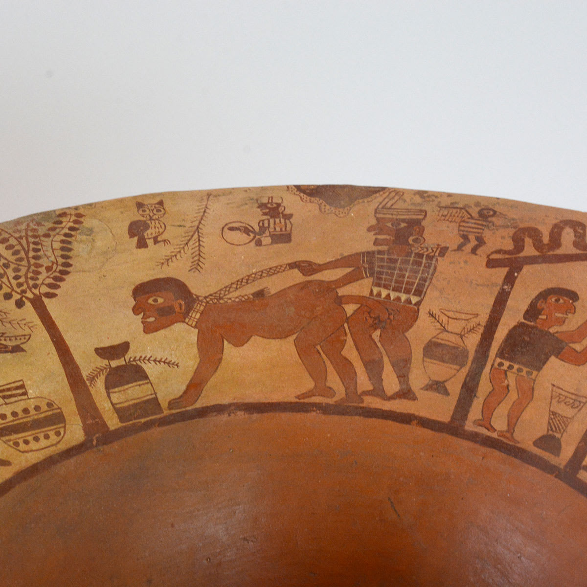Moche Painted Terracotta Florero Vessel, 400 CE - 800 CE