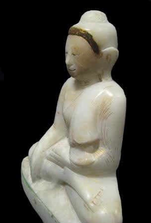 Marble Seated Buddha, 1800 CE - 1900 CE