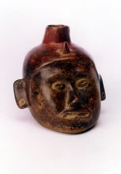 Colima Hunchback Shaman Head Vessel, 300 BCE - 300 CE