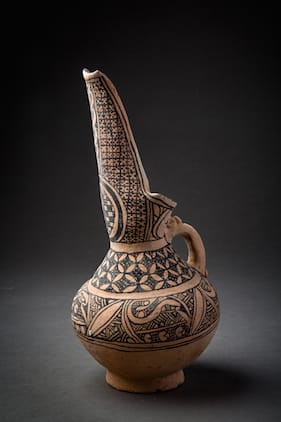 Terracotta Painted Ewer, 10th Century CE - 12th Century CE