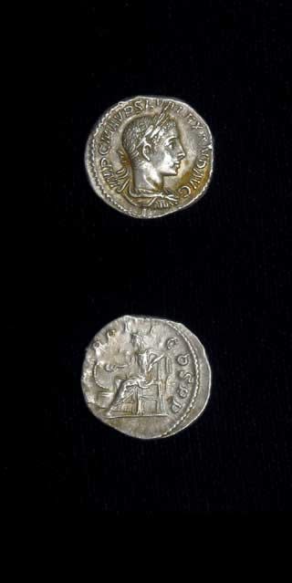 Silver Denarius of Emperor Severus Alexander, 222 CE - 228 CE
