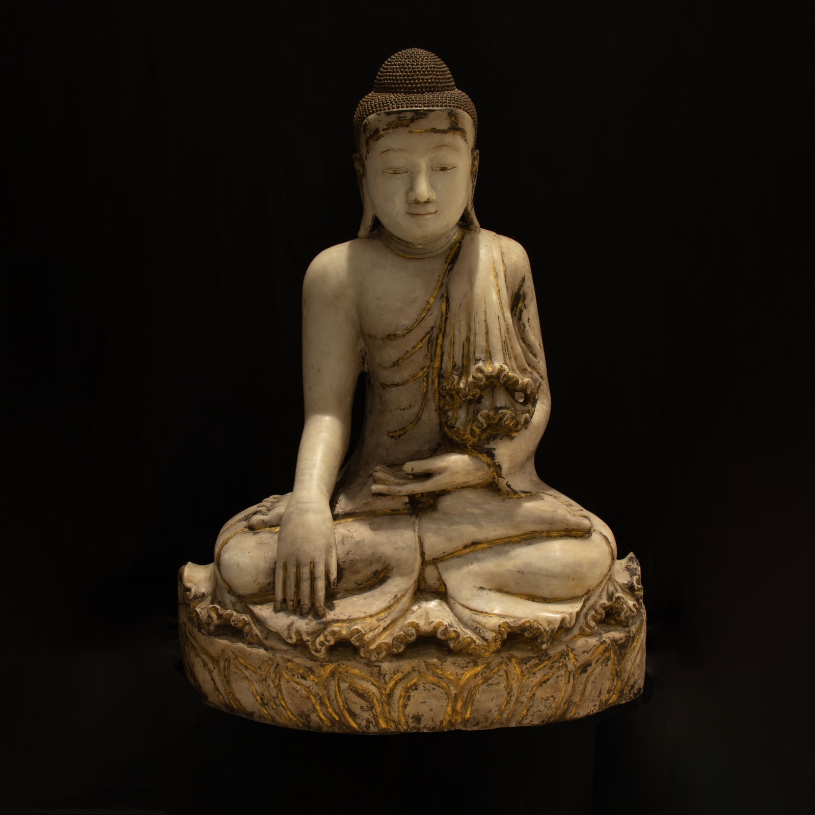 Shan Burmese Monumental Sculpture of the Seated Buddha, 18th century CE