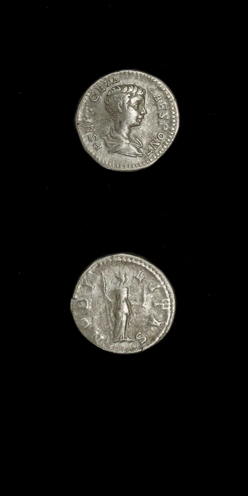 Silver Denarius of Geta Struck While Caesar, 199 CE - 202 CE